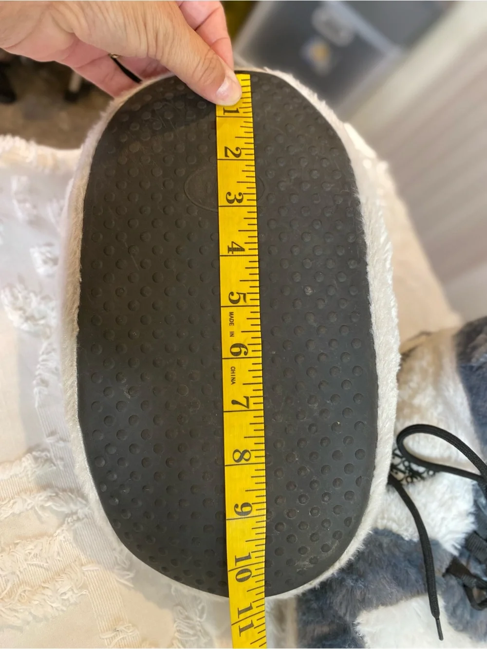 Nike Plush Fuzzy Slipper Boots - White & Charcoal Gray